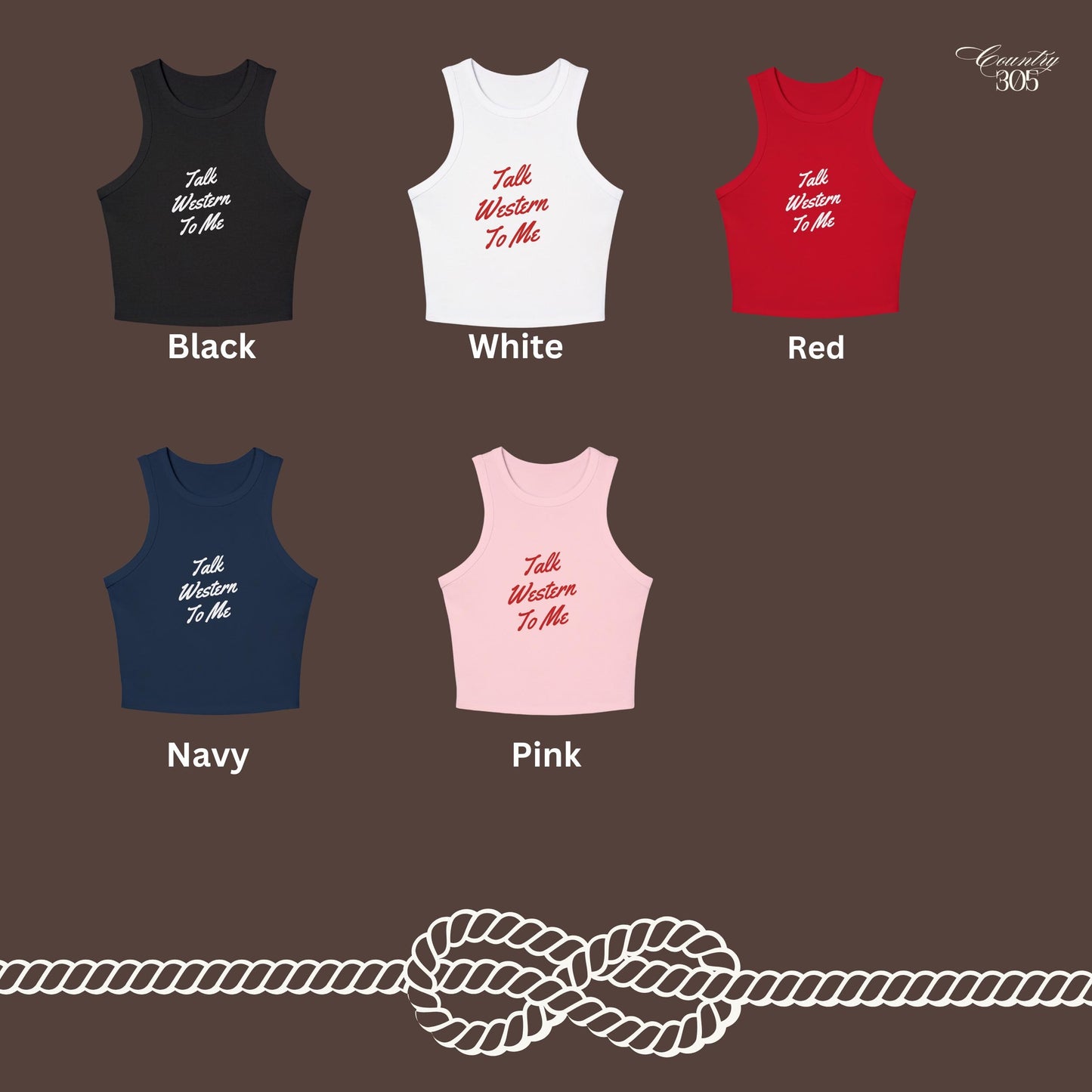 Talk Western To Me Country Crop Tank Top