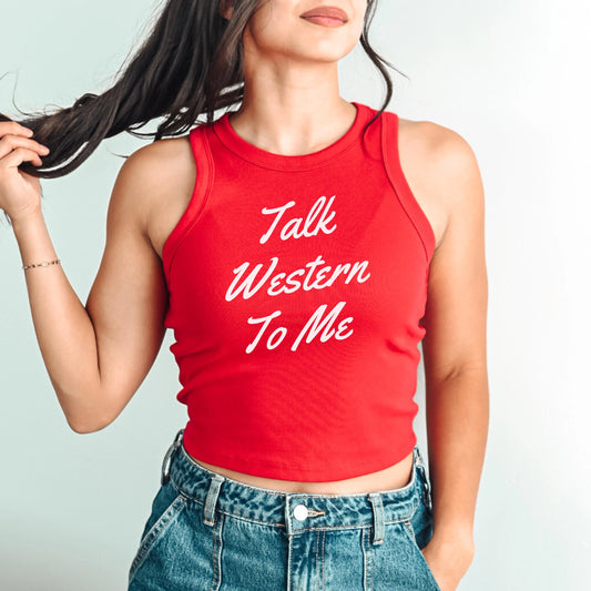 Talk Western To Me Country Crop Tank Top